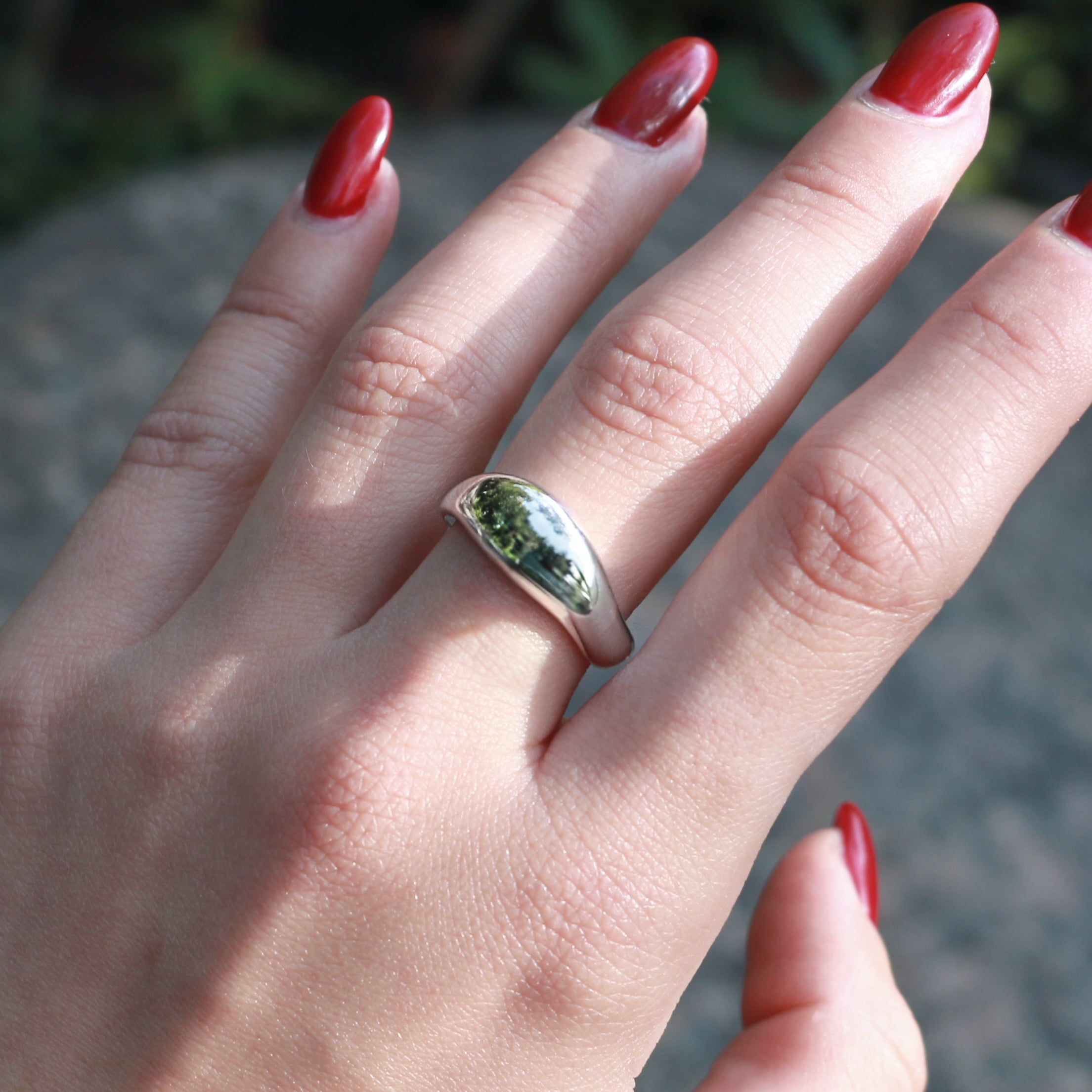 Domed Hollow Ring