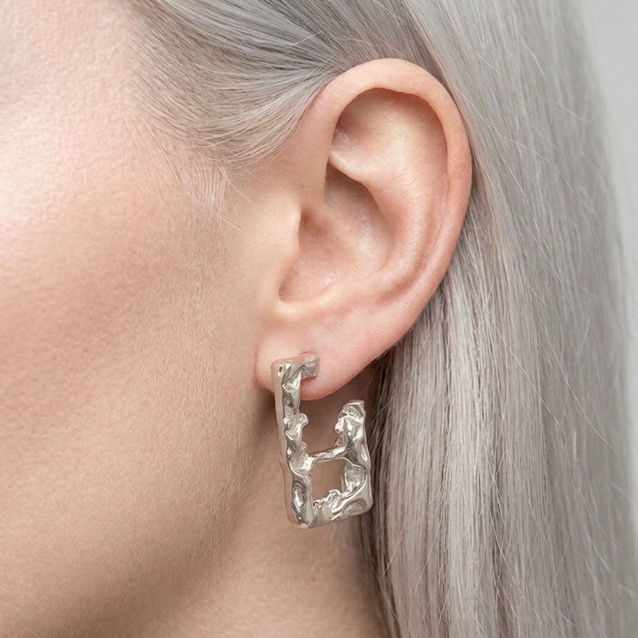 Soft Matrix Retangular Earring